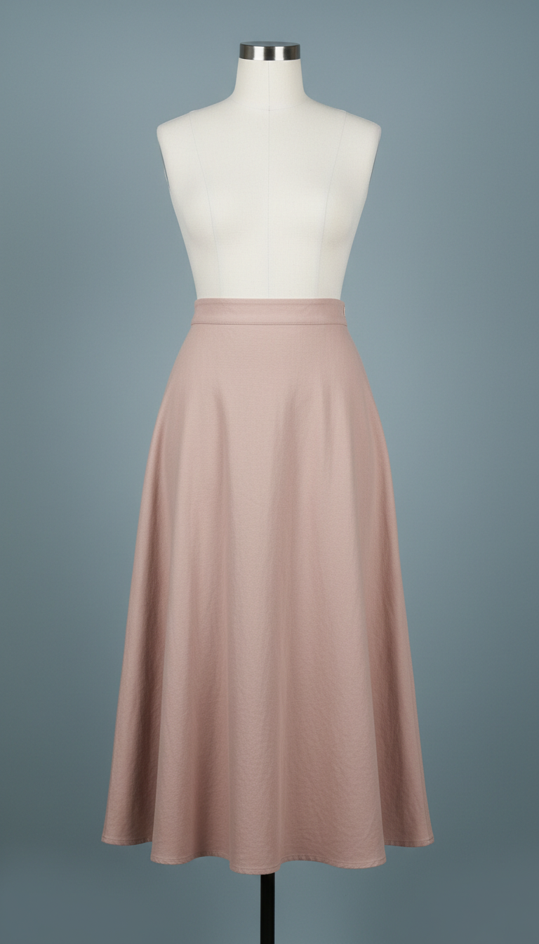 Blush Clay A-Line Skirt