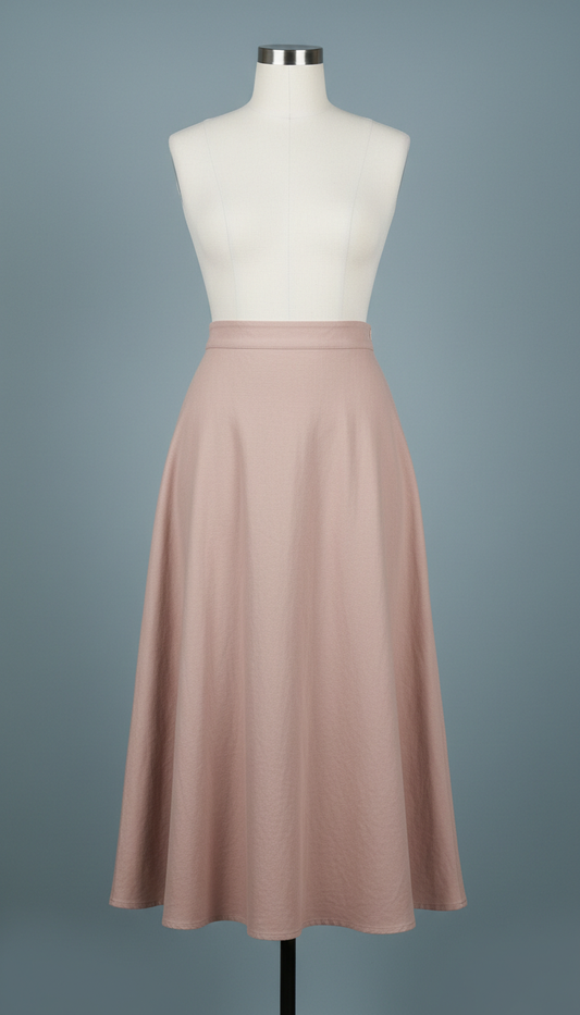 Blush Clay A-Line Skirt